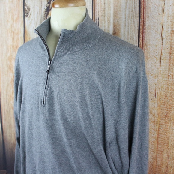 Brooks Brothers Men's 1/4 Zip Sweater XXL Grey - Picture 5 of 6